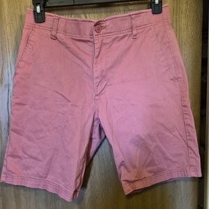 LEE Shorts Mens Size 32 Salmon Extreme Comfort Motion Flat Front